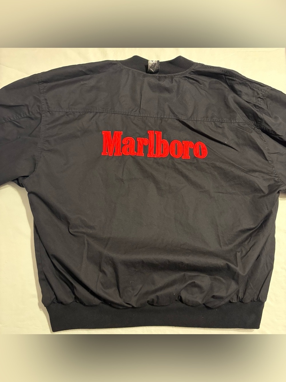 Vintage 90’s Marlboro Miles Reversible Bomber Jacket Black/Red Men’s XXL Rare